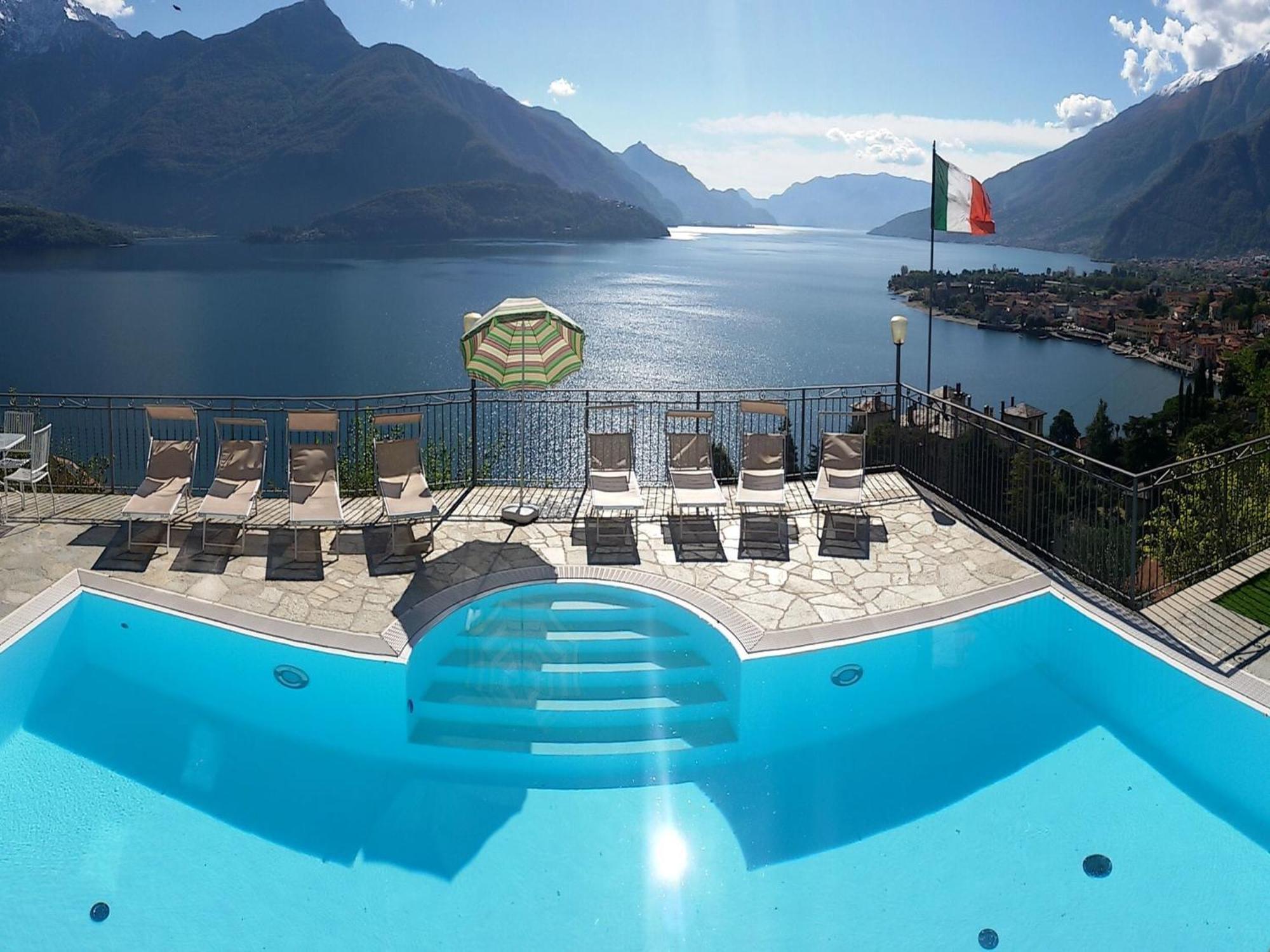 Wonderful Flat With Swimming Pool Lift And Garden Apartment Gravedona Bagian luar foto